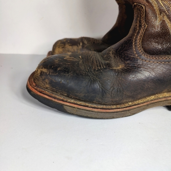 Ariat WorkHog Waterproof Composite Toe Boot Brown Leather Men's Shoe Size 9.5D - Picture 3 of 11